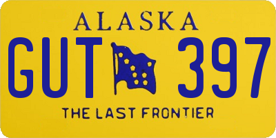 AK license plate GUT397