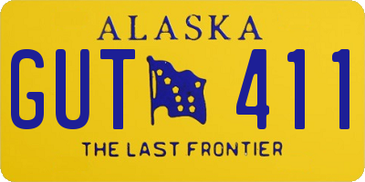 AK license plate GUT411