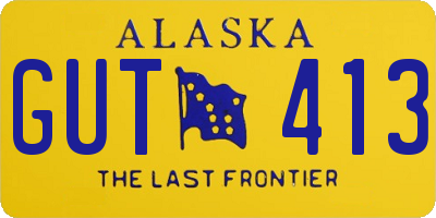 AK license plate GUT413