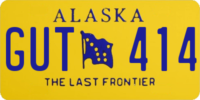 AK license plate GUT414