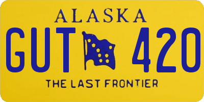 AK license plate GUT420