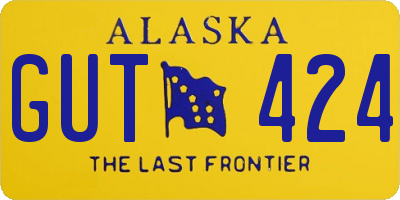AK license plate GUT424