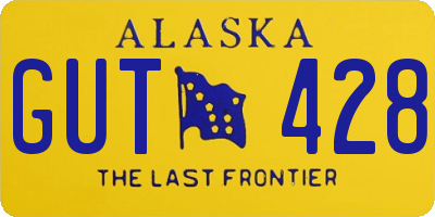 AK license plate GUT428