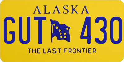 AK license plate GUT430