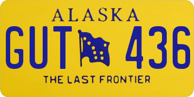 AK license plate GUT436