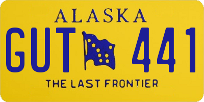 AK license plate GUT441