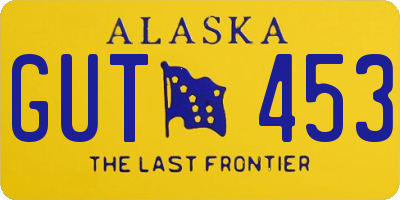 AK license plate GUT453