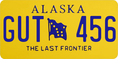 AK license plate GUT456