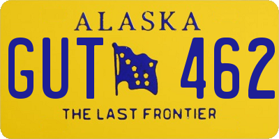 AK license plate GUT462