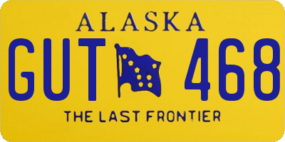 AK license plate GUT468