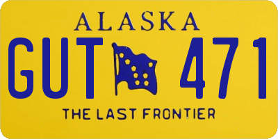 AK license plate GUT471