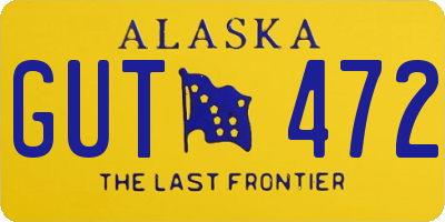 AK license plate GUT472