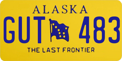 AK license plate GUT483