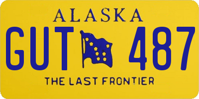 AK license plate GUT487