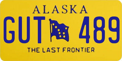 AK license plate GUT489