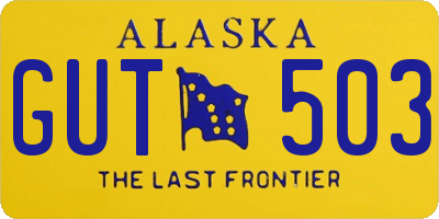 AK license plate GUT503