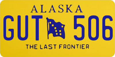 AK license plate GUT506