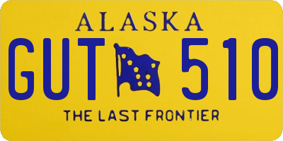 AK license plate GUT510