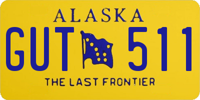 AK license plate GUT511