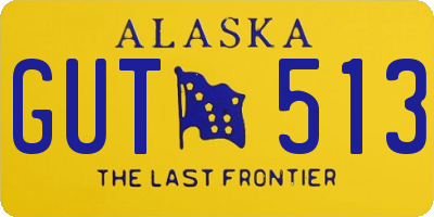 AK license plate GUT513