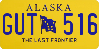 AK license plate GUT516