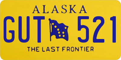 AK license plate GUT521