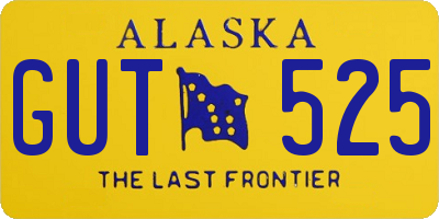 AK license plate GUT525