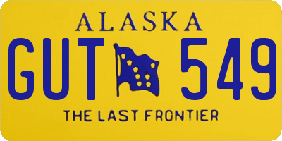 AK license plate GUT549