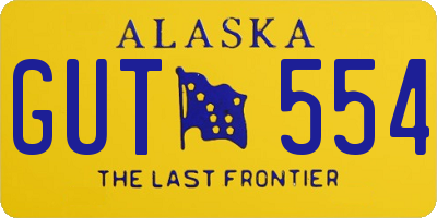 AK license plate GUT554