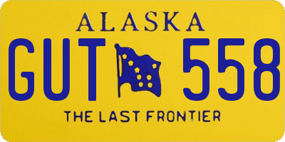 AK license plate GUT558