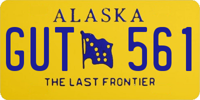 AK license plate GUT561