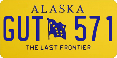 AK license plate GUT571