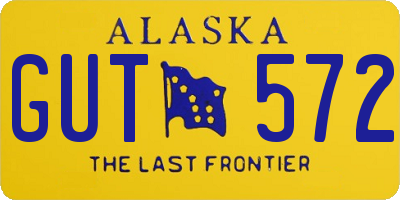 AK license plate GUT572