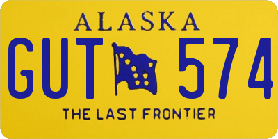 AK license plate GUT574
