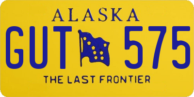 AK license plate GUT575