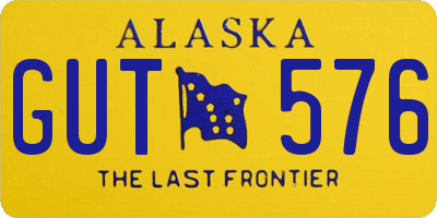 AK license plate GUT576