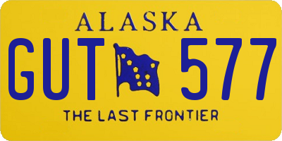 AK license plate GUT577