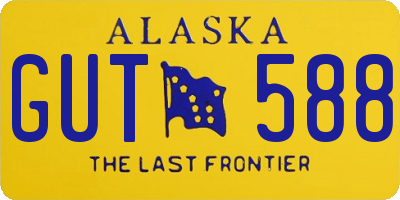 AK license plate GUT588