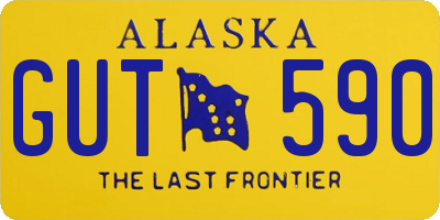 AK license plate GUT590