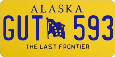 AK license plate GUT593