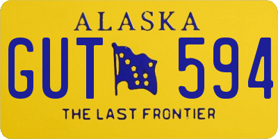 AK license plate GUT594