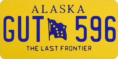 AK license plate GUT596