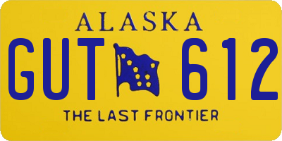 AK license plate GUT612