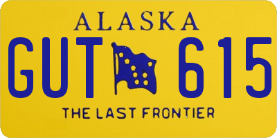 AK license plate GUT615