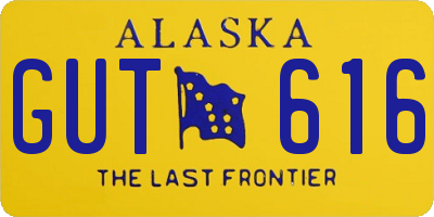 AK license plate GUT616