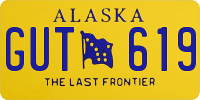 AK license plate GUT619