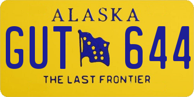 AK license plate GUT644