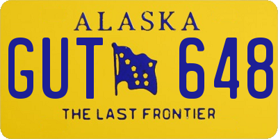 AK license plate GUT648