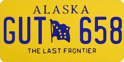 AK license plate GUT658