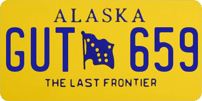 AK license plate GUT659